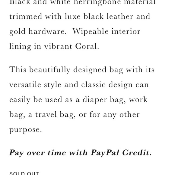 AustinFowler Duke Herringbone Diaper/Work Bag. New - Picture 9 of 9